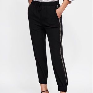 ZARA joggers with sparkly side *sold out online*